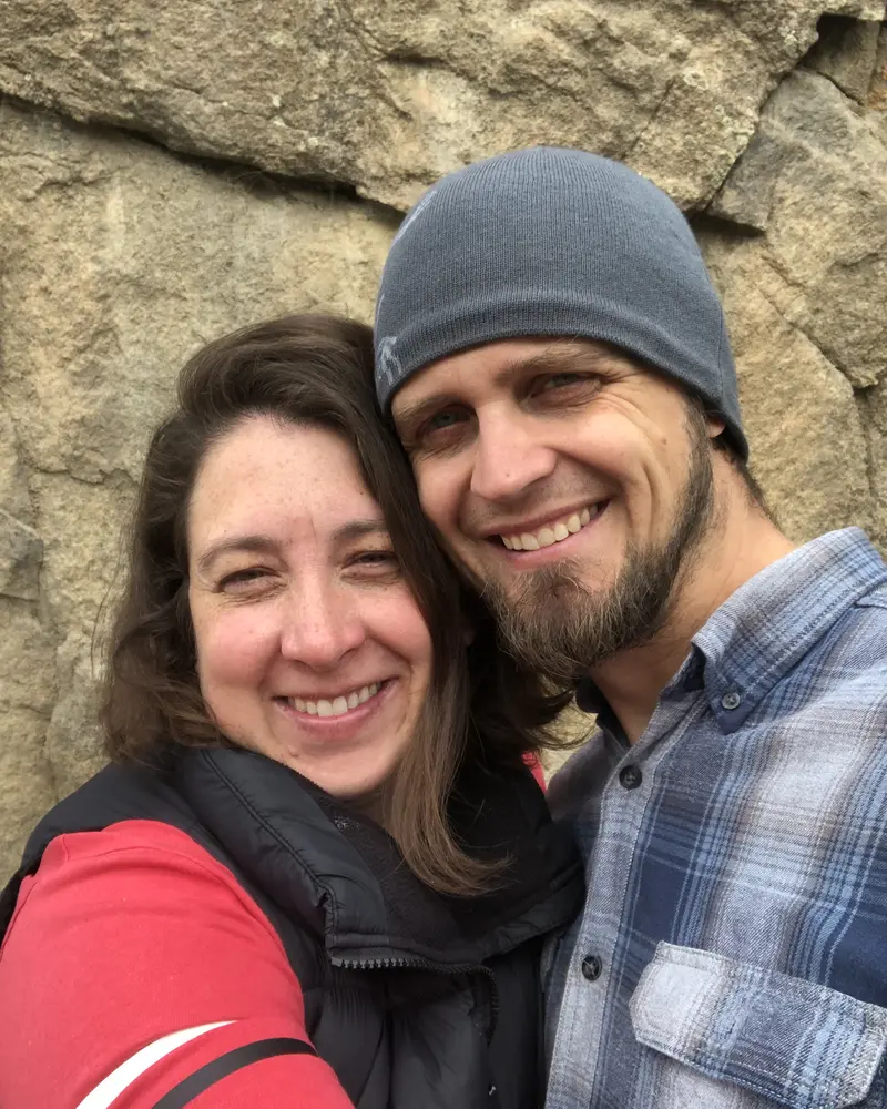 Rachel Most with her husband, Paul